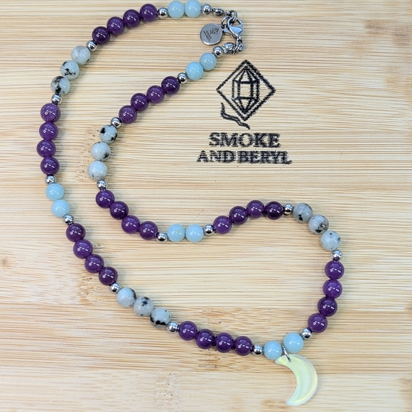 New Celestial Gemstone Artisan Necklace D102 - Picture 2 of 7